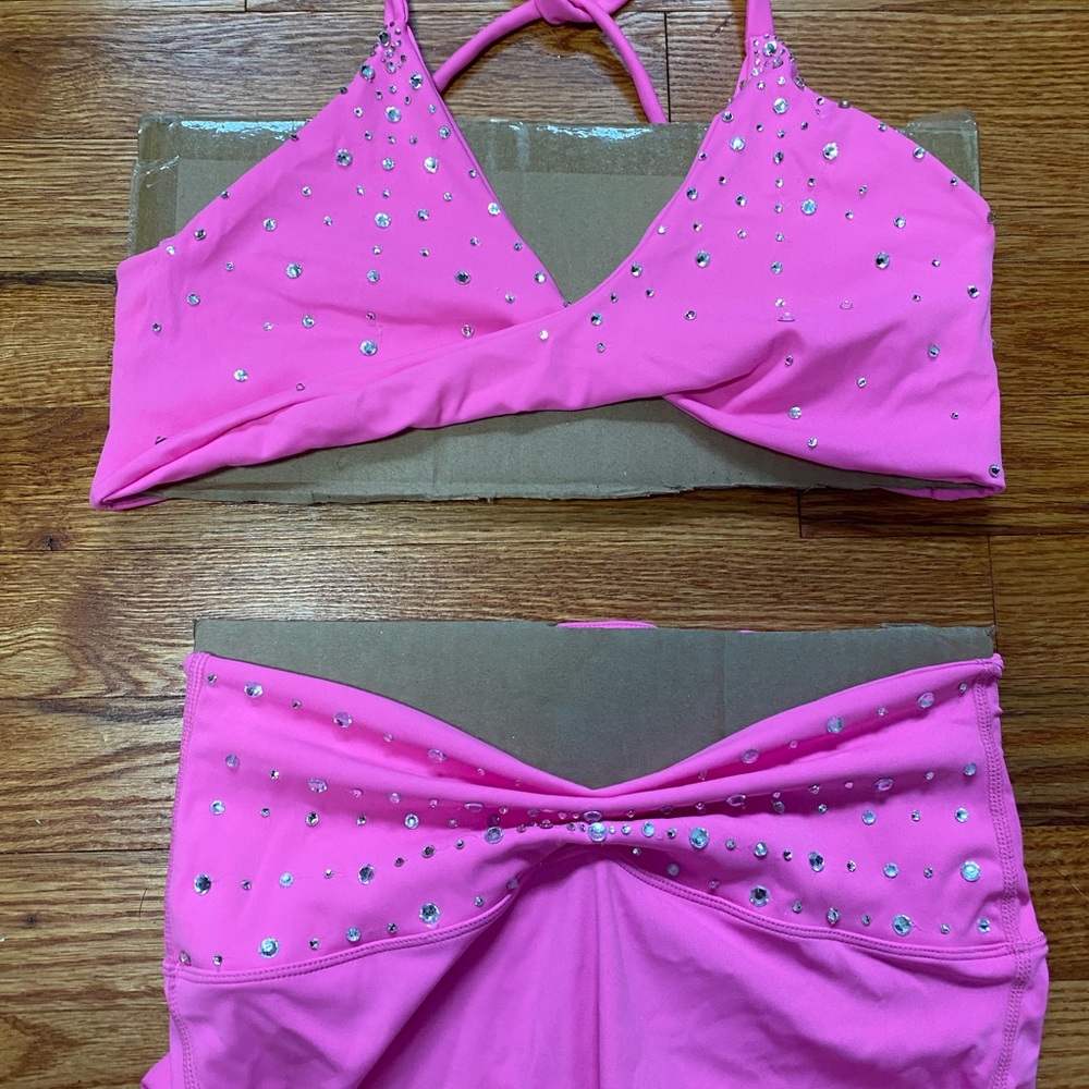 Custom Rhinestone Pro-Cheer Audition Outfit - M/L - Picture 3 of 8